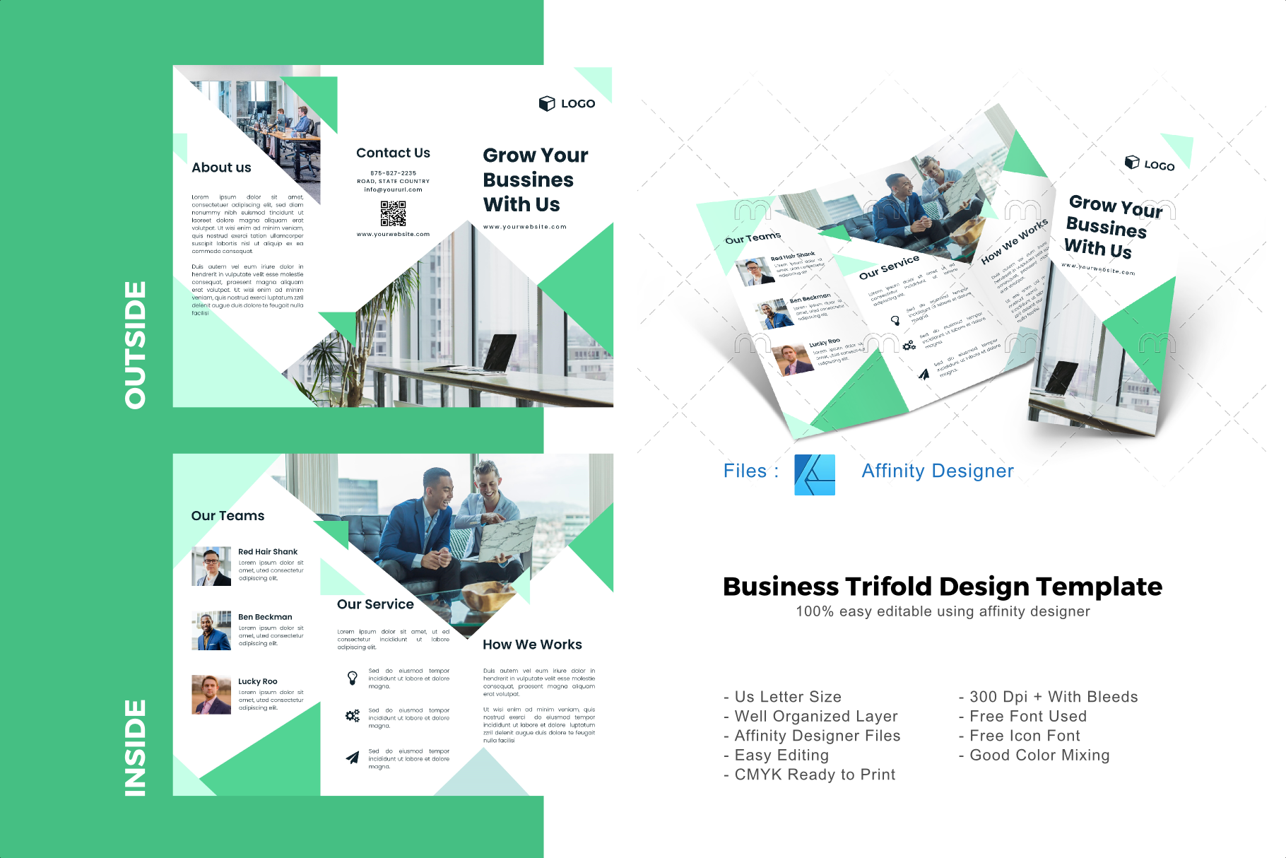 Business Marketing Trifold Template Graphic By Rivatxfz Creative Fabrica