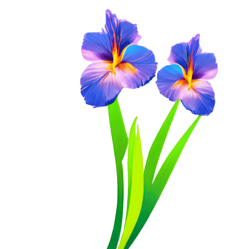 Realistic Detailed Big Beautiful Iris Flower 3D · Creative Fabrica